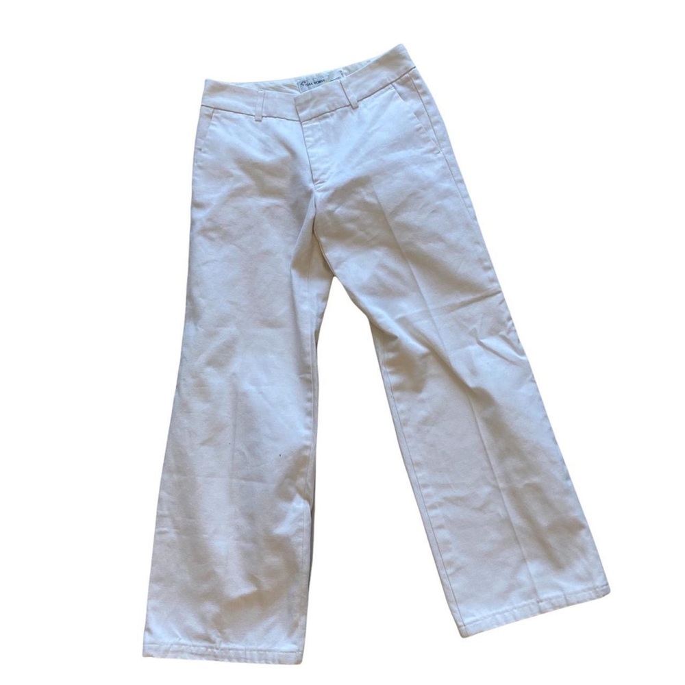 Vintage Zara Wide Leg White Denim Pants